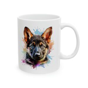 German Shepherd Puppy Perk Cup 11 oz. Coffee Mug