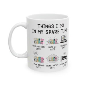 Cat Habits Ceramic Mug 11oz